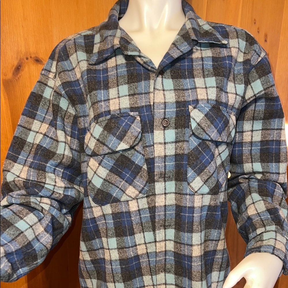 Pendleton Blue and Gray Checkered Men's Shirt
